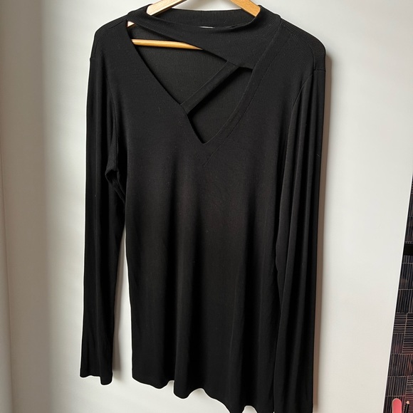 LNA cut-out ribbed top in black - Picture 5 of 7